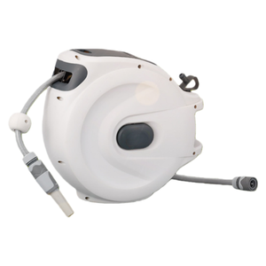 30M Retractable Garden <b>Hose</b> Reel - 180° Rotatable <b>Wall</b>-<b>Mounted</b> Plastic <b>Hose</b> Holder for Watering Plants & Car Cleaning - Product Image 5