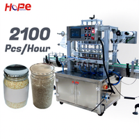 Machine de thermoscellage automatique à 4 têtes pour bouteilles, canettes, bocaux, film plastique, scelleuse en acier inoxydable pour noix