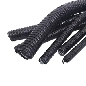Metal Corrugated Wire Conduit Cable Grey Electrical Corrugated Flexible Pvc Metal Coated Conduit