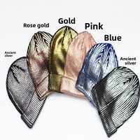Gorro de punto metálico láser transfronterizo, estilo hip-hop urbano, moderno, de acrílico, para hombre y mujer, para parejas