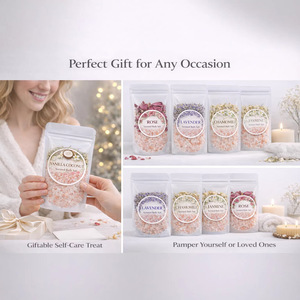 <span class=keywords><strong>Sel</strong></span> de bain aux fleurs séchées naturelles pour un spa de luxe à domicile, apaisant pour la peau, soulagement du stress, vente en <span class=keywords><strong>gros</strong></span>, étiquette privée, emballage personnalisé - Product Image 5