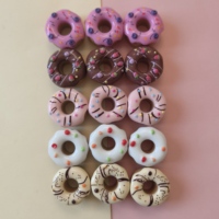 100 pz grazioso Mini grazioso pane ciambella con retro piatto cabochon in resina Scrapbooking gioielli fai da te accessori per la decorazione artigianale