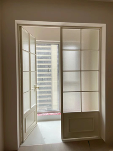 <span class=keywords><strong>Armoire</strong></span> d'entrée en bois massif abstraite rétro de Style français conception industrielle cloison en verre trempé <span class=keywords><strong>armoire</strong></span> de rangement de salon - Product Image 3