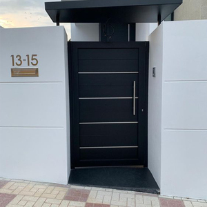 Sistema de Puerta Automática de Diseño Moderno, Puertas de Aluminio, Diseño de Cercas, Rejas para Hogar y Jardín, Puerta Automática Abatible - Product Image 4