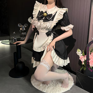 Dolce carino Lolita <span class=keywords><strong>cameriera</strong></span> Cosplay vestito Set elegante Anime costumi <span class=keywords><strong>per</strong></span> uniforme con stretta manica in vita grembiule - Product Image 6