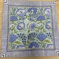 Nappe rectangulaire en coton 100% à imprimé bleu, nappe lavable pour mariages, nappe imprimée de style campagnard français classique