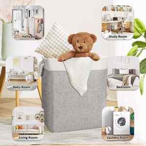 Large Modern Design <b>Laundry</b> Hampers with Extended Handles <b>Collapsible</b> Foldable <b>Laundry</b> <b>Basket</b> - Product Image 1