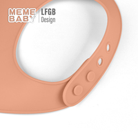 Bavoirs pour bébé en silicone imperméable, sans BPA, écologiques, antibactériens, de qualité alimentaire, fermeture manuelle par bouton, 6-36 mois