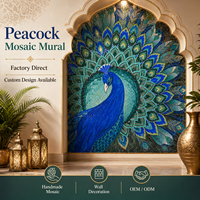 Art mural en mosaïque de verre fait main, carreaux décoratifs pour l'intérieur, salon, cuisine, salle de bain
