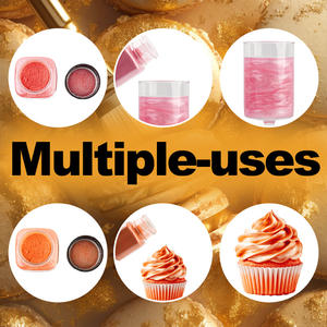 مسحوق ميكا لامع صالح للأكل من YAYANG لشبكات الجيل الخامس - معتمد كوشر بألوان وردية وذهبية وملونة لتزيين الكعك والمشروبات والحلويات - Product Image 5