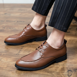 Men's Low-<b>Top</b> Leather Shoes Korean Style Business Formal Fashion Trendy Men's Shoes Wholesale - Product Image 1