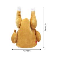 Gorro de felpa de pavo tostado, accesorio creativo de traje móvil, para acción de gracias, gorro de pavo
