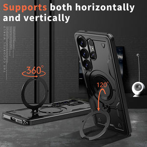 Funda Magnética Antigolpes 2 en 1 para Teléfono, TPU y PC, 360 Grados, Venta al Por Mayor °   Soporte de Anillo Giratorio con Funda Completa para Samsung Galaxy S27 S26 Plus Ultra - Product Image 4