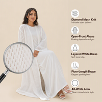 Robe longue unie à manches longues Nuosha OEM pour femme musulmane, robe maxi modeste, basique quotidienne sous l'abaya pour femme