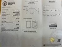 Bijoux Lanphear, diamant de laboratoire bleu fantaisie taille émeraude de 1,86 ct, très bonne finition, certifié IGI, pour la production de bijoux en gros