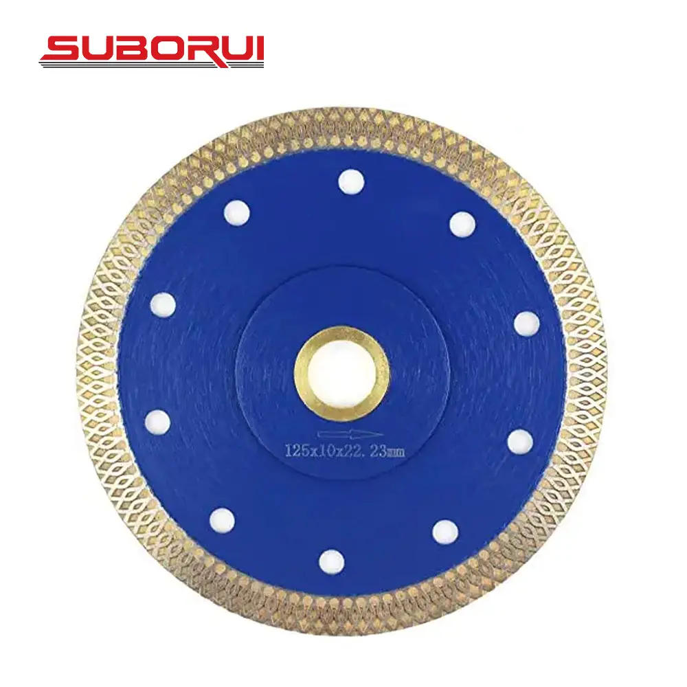 Turbo Diamond Saw Blade Disco De Corte Granito Concreto para Porcelanato Mármore Venda Quente 125mm Personalizado OEM HOT Press 10mm