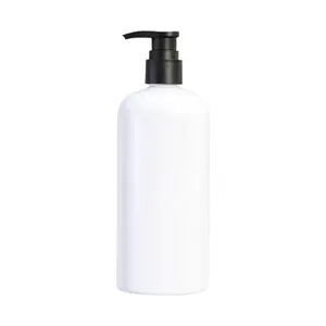 塑料容器制造商环保500毫升白色波士顿圆形乳液泵分配器洗发水护发素塑料瓶
