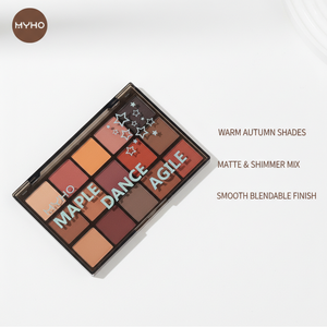 Nueva Paleta de Sombras de Ojos Mineral de 15 Colores Maple Dance Dynamic, Tonos Tierra, Brillante, Mate, Satinado, Glitter, Gran Formato, Estilo Europeo - Product Image 1