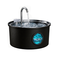 3,2L Automatischer Edelstahl-Katzenwasserbrunnen Ultra-Leiser Haustier-Trinkspender mit Sichtfenster Dreifache Filtration