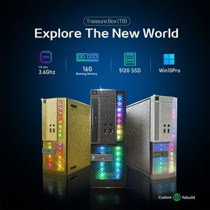 สำหรับเดสก์ท็อป Dell กล่องสมบัติสีดำ RGB 22 "จอมอนิเตอร์ Quad Core I5 3.6g 16g RAM 512G SSD แป้นพิมพ์ RGB WiFi DVD - Product Image 6