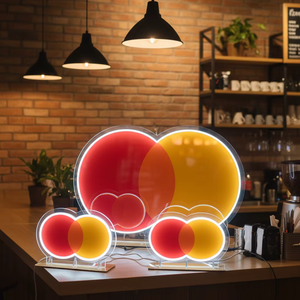 定制标牌霓虹灯亚克力UV印刷霓虹灯LED字母带底座可站立用于商业装饰 - Product Image 1