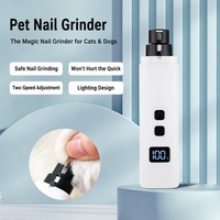 Lime à ongles électrique professionnelle pour animaux de compagnie avec lumière LED, faible bruit, rechargeable, coupe-ongles pour chiens et chats, outil de toilettage OEM/ODM