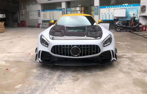 กันชนหน้าและหลังสปอยเลอร์สไตล์คาร์บอนไฟเบอร์สำหรับรถเบนซ์ AMG GT GTC GTS - Product Image 4