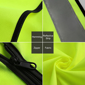 سترة أمان عاكسة مخصصة بأربعة جيوب، عالية الانعكاس من الفئة 3 وفقًا لمعايير ANSI لعمال البناء والموانئ والسلامة البحرية - Product Image 5