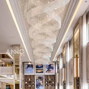ANNO Modern otel koridor kristal avize cam şerit şekli özel sanat güzel avize