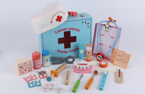Kit <span class=keywords><strong>Giocattolo</strong></span> Medico per Bambini in Legno <span class=keywords><strong>Set</strong></span> Gioco di Ruolo Dottore <span class=keywords><strong>Set</strong></span> Dentista - Product Image 5