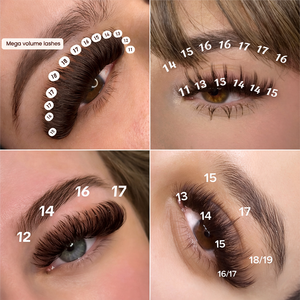 <span class=keywords><strong>Extension</strong></span> ciglia in cashmere marrone <span class=keywords><strong>scuro</strong></span> 0.05 CC per set volume e mega volume - Product Image 5