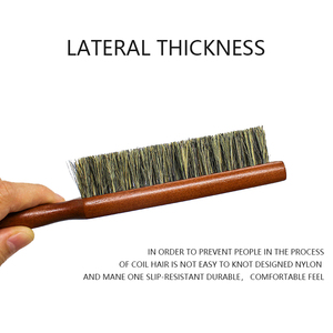 Manche en bois <span class=keywords><strong>cheveux</strong></span> côté peigne doux poils de sanglier taquiner <span class=keywords><strong>brosse</strong></span> à <span class=keywords><strong>cheveux</strong></span> <span class=keywords><strong>pour</strong></span> <span class=keywords><strong>cheveux</strong></span> <span class=keywords><strong>fins</strong></span> poste de coiffure lissage style - Product Image 4