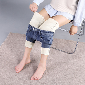 Pantalones vaqueros gruesos elásticos para mujer, Vaqueros largos ajustados de terciopelo, informales, para otoño e invierno, 2022 - Product Image 5