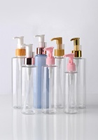 Bouteille de lotion en PET de 100 ml, 150 ml, 200 ml, 250 ml, 300 ml, 400 ml, 500 ml, bouteille en plastique vide, bouteille de shampooing avec tête de pompe dorée