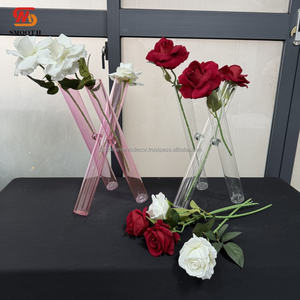 Nouveau support de fleurs de table pliable en verre lisse pour décoration de mariage et accessoires de fête - Product Image 1