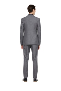 2025 MTM classique gris simple 2 boutons et <span class=keywords><strong>costume</strong></span> à revers cranté avec 2 poches et poche poitrine pour hommes <span class=keywords><strong>costume</strong></span> de luxe d'affaires - Product Image 3