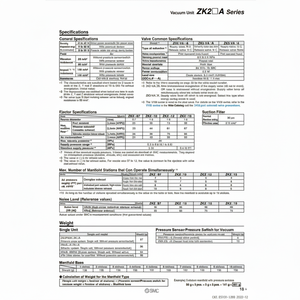 เครื่องดูดฝุ่นอุตสาหกรรมแบบ ZZK204A-A2F-D-A นิวเมติก SMC - Product Image 1