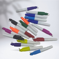 Mini marqueur effaçable double face 6 couleurs, vente chaude, logo personnalisé, non toxique, pour tableau blanc, avec emballage sur mesure