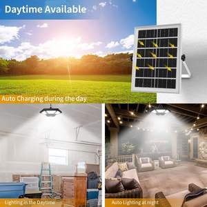 ไฟโซลาร์เซลล์แบบแขวนขายส่ง 180LED 1000LM ไฟสวนภายนอกอาคารพร้อมเซ็นเซอร์ตรวจจับความเคลื่อนไหว ไฟโรงเก็บของ กันน้ำ IP65 ชาร์จไฟได้ พร้อมรีโมท - Product Image 4