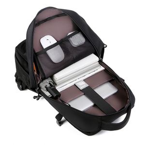 Wholesale Multifunction <b>Travel</b> <b>Laptop</b> Backpack PU & Oxford Waterproof Large Capacity Business Backpack <b>Bag</b> With Usb Charge Port - Product Image 4