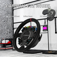 Volante de Carreras CAMMUS C12 con Cable de 2.4GHz, Controlador para PC con Sensor de Movimiento, Compatible con Steam Deck y Todas las Bases de Volante MOZA