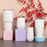 Mug de voyage blanc à double paroi sans BPA, personnalisable avec logo, pour le sport, vente en gros OEM/ODM, avec boîte