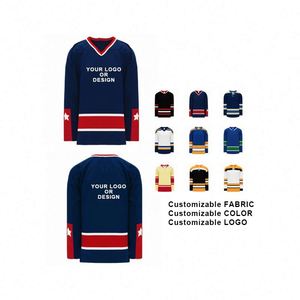 เสื้อฮอกกี้น้ำแข็งผ้าโพลีเอสเตอร์พิมพ์ลายตามสั่ง ราคาโรงงาน ระบายอากาศได้ดี แห้งเร็ว ชุดกีฬาแบบยูนิเซ็กซ์ - Product Image 5