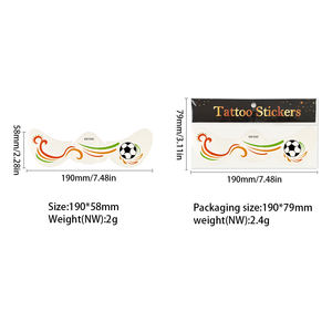 Cinq et dix GMPC/Sedex/ISO/EUDR usine <span class=keywords><strong>FIFA</strong></span> Football tache de rousseur tatouages autocollant Football motif corps autocollant temporaire tatouage personnalisé - Product Image 3