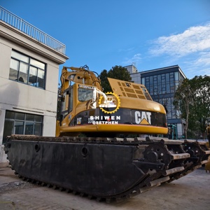 รถขุดสะเทินน้ำสะเทินบก Cat 320C |   รถขุดบึง/เรือขุดแบบติดตั้งบนแพสำหรับงานขุดลอกและทำความสะอาดคลอง รุ่น Cat 320 323 325 - Product Image 6