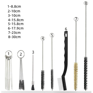 Kit de nettoyage de pistolet de pulvérisation, 8 pièces, avec brosse en nylon à aiguille, grande brosse d'entretien K3 pour équipement de peinture automobile - Product Image 2