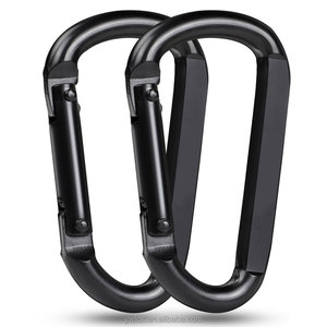 Mosquetón de yoga con resorte en forma de D de hierro negro de 80 mm (3 pulgadas) de venta directa de fábrica, gancho plano para <span class=keywords><strong>hamaca</strong></span>, equipo de gimnasio, resistente al peso, unisex - Product Image 3