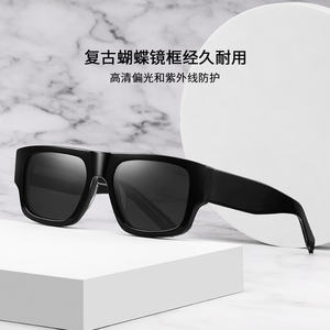 Lunettes de soleil carrées de luxe 2026 avec logo personnalisé, montures épaisses, verres polarisés en acétate de haute qualité - Product Image 5