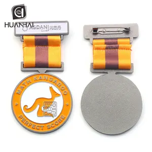Logo personalizado esmalte Australia recuerdo medalla de graduación medalla de metal pin con cinta