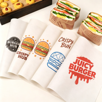 Kertas Lilin Kemasan Makanan dengan Logo Custom, Anti Minyak, untuk Kue Kering